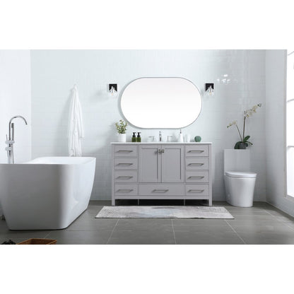 54 Inch SIngle Bathroom Vanity In Grey