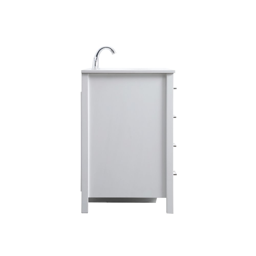 54 Inch SIngle Bathroom Vanity In White