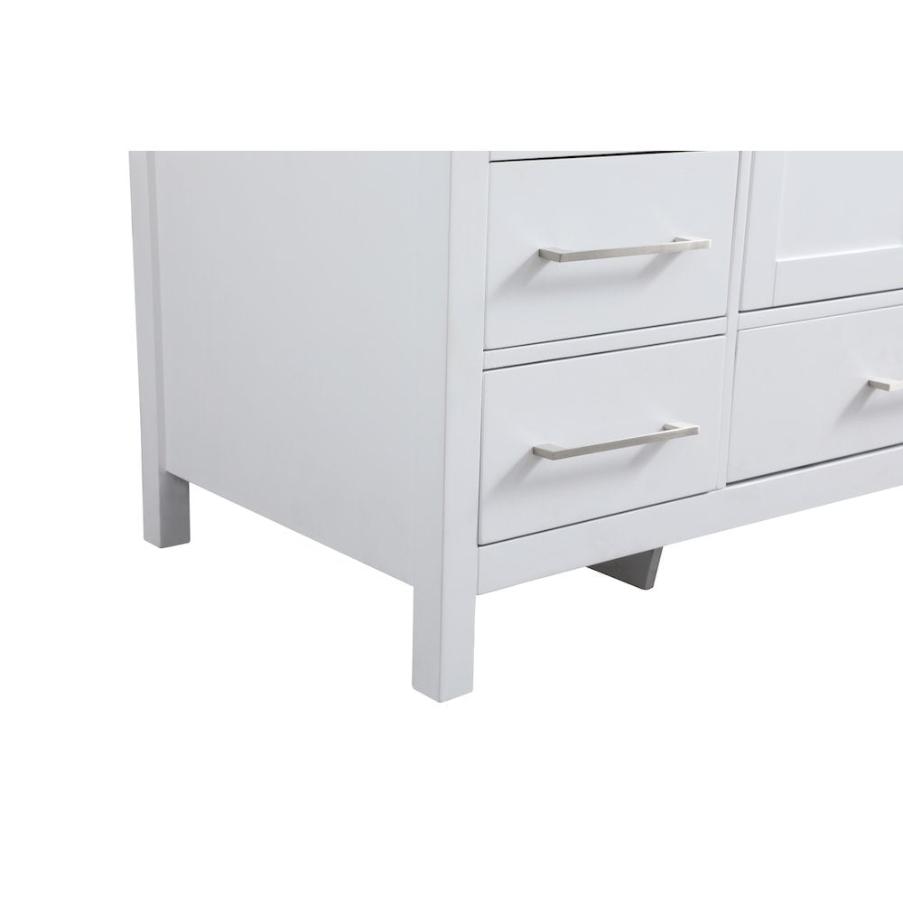 54 Inch SIngle Bathroom Vanity In White