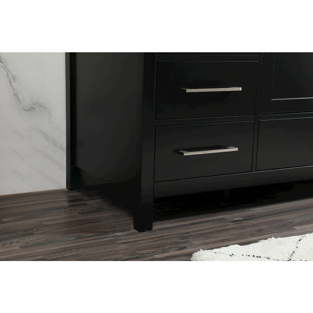 60 inch Single bathroom vanity in black