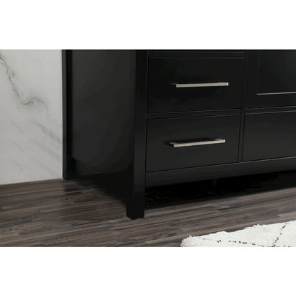 60 inch Single bathroom vanity in black