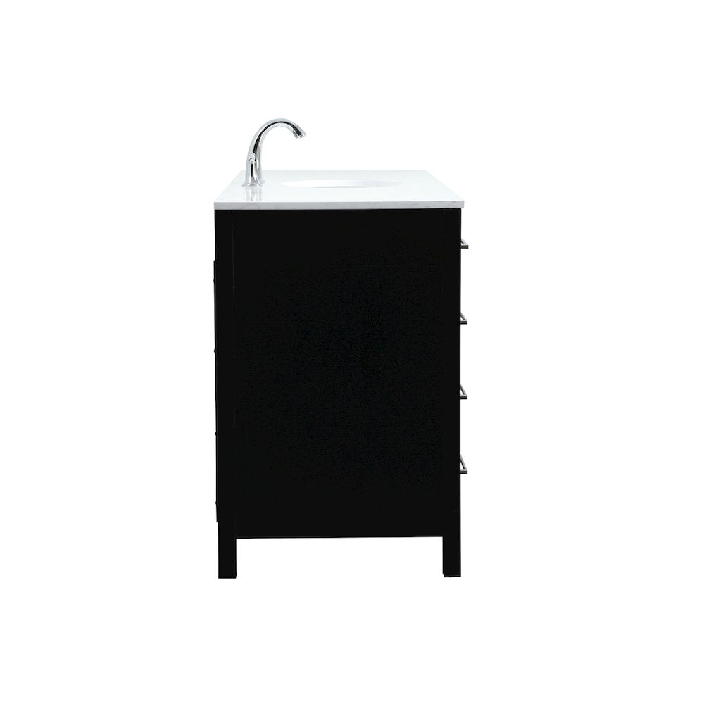 60 inch Single bathroom vanity in black