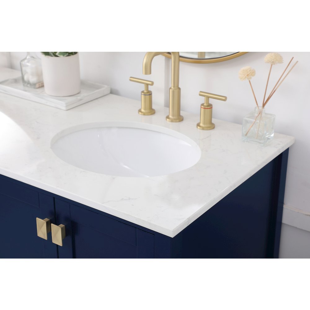 60 inch Double Bathroom Vanity in Blue