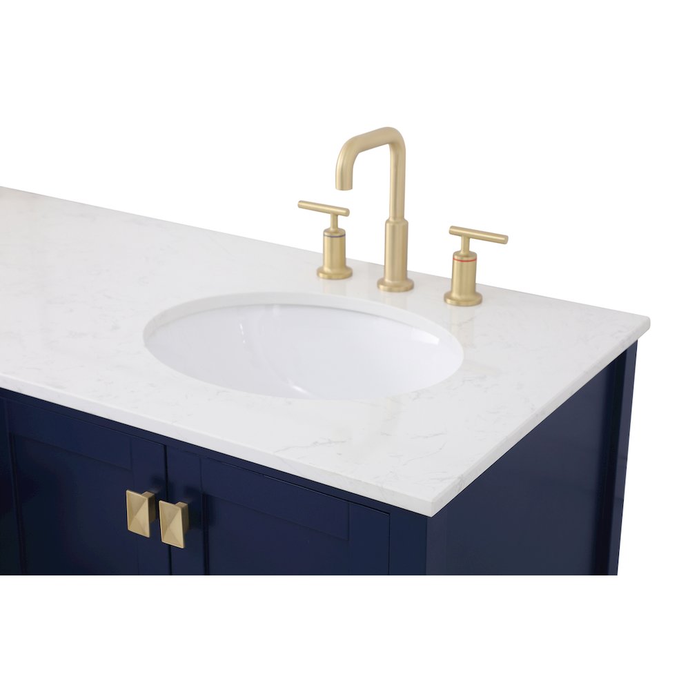 60 inch Double Bathroom Vanity in Blue