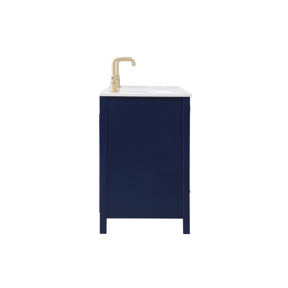 60 inch Double Bathroom Vanity in Blue