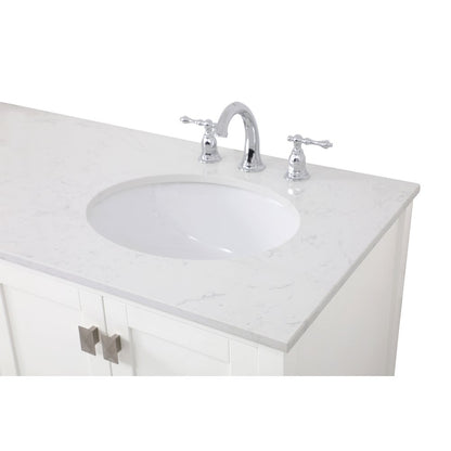 60 inch Double Bathroom Vanity in White