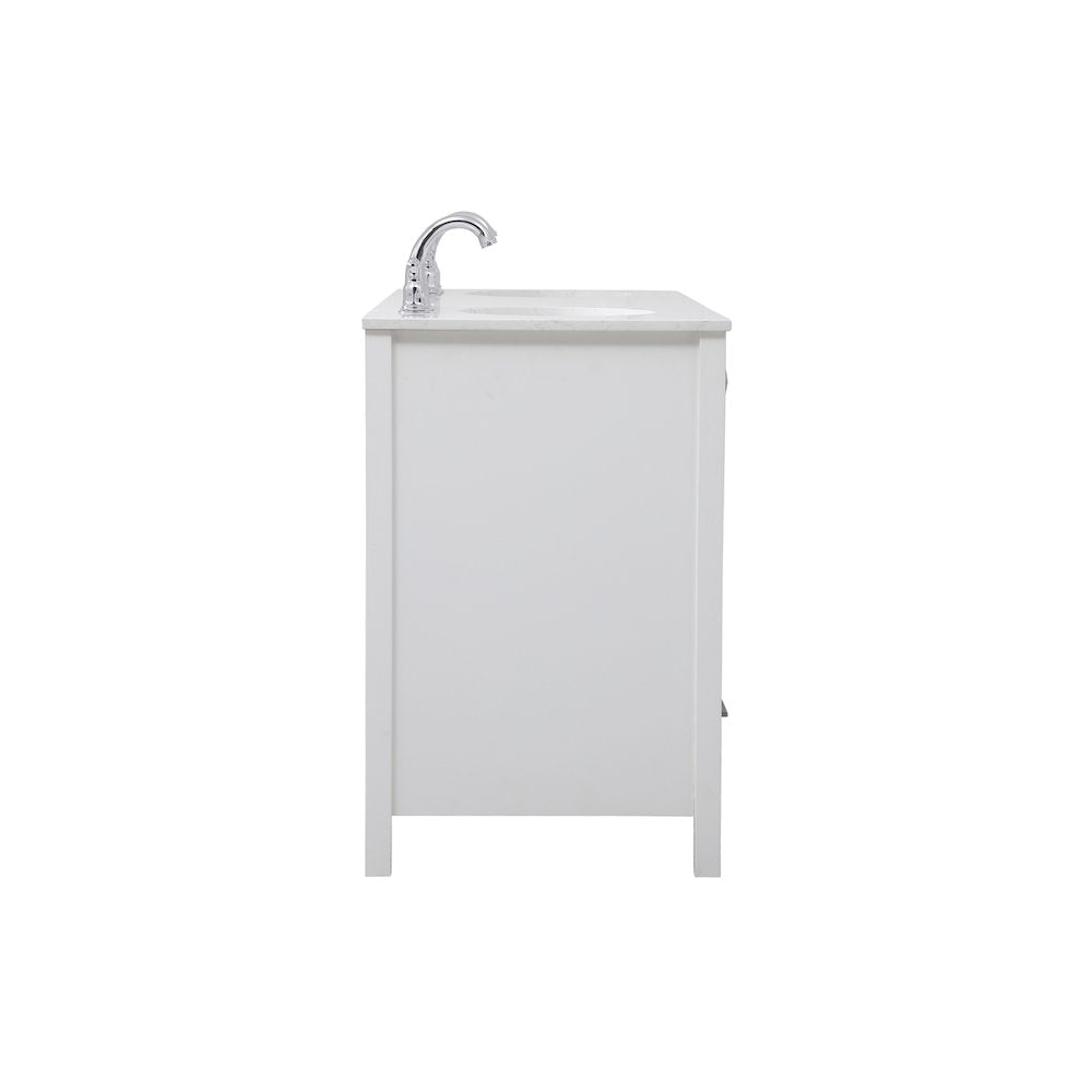60 inch Double Bathroom Vanity in White