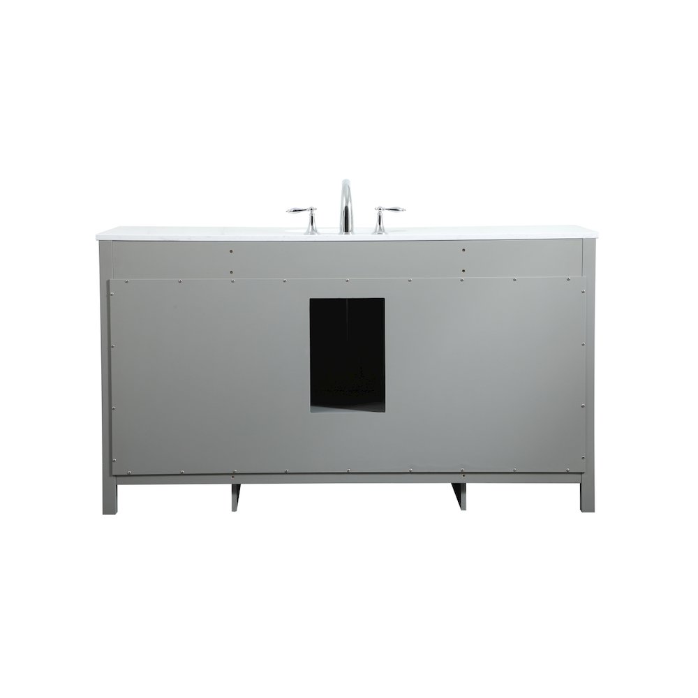 60 inch Single bathroom vanity in grey