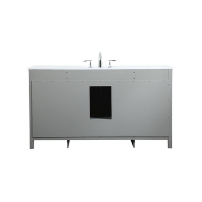 60 inch Single bathroom vanity in grey