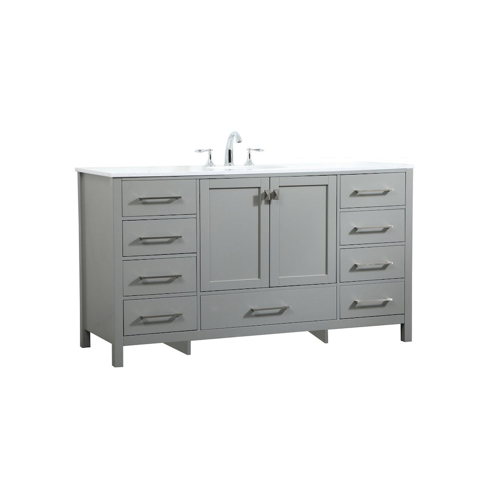 60 inch Single bathroom vanity in grey
