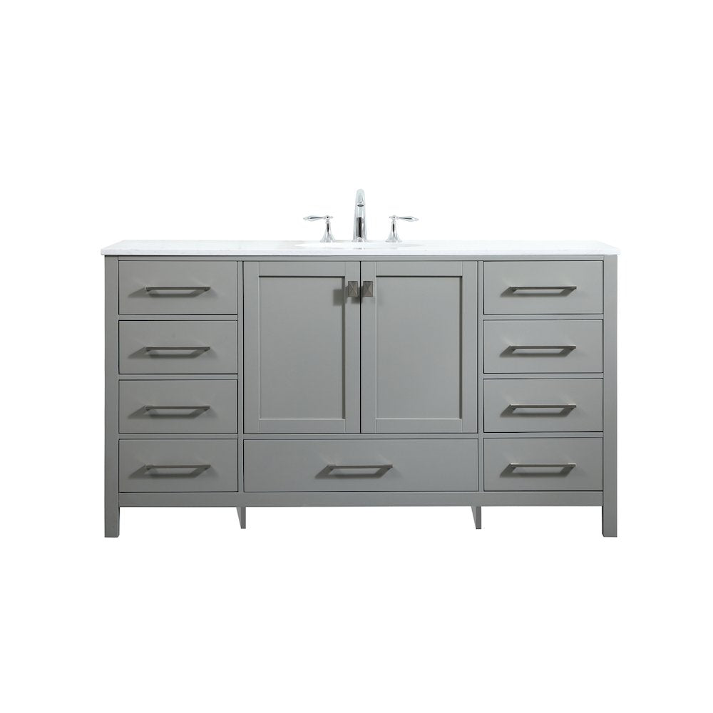 60 inch Single bathroom vanity in grey