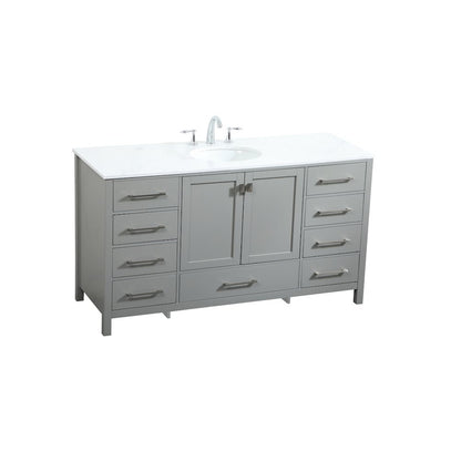 60 inch Single bathroom vanity in grey