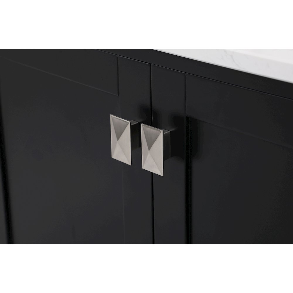 72 inch Double Bathroom Vanity in Black