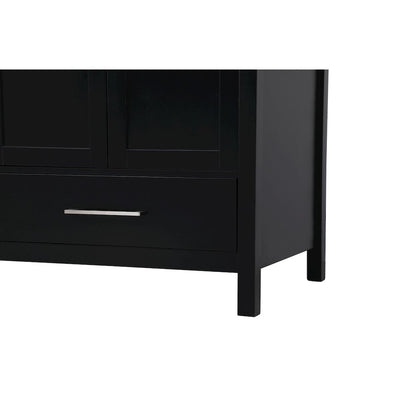 72 inch Double Bathroom Vanity in Black