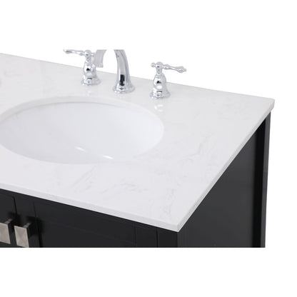 72 inch Double Bathroom Vanity in Black