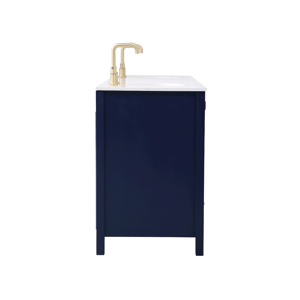 72 inch Double Bathroom Vanity in Blue