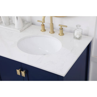 72 inch Double Bathroom Vanity in Blue