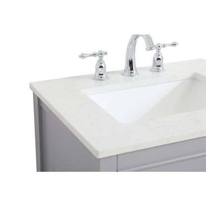24 inch Single Bathroom Vanity in Grey