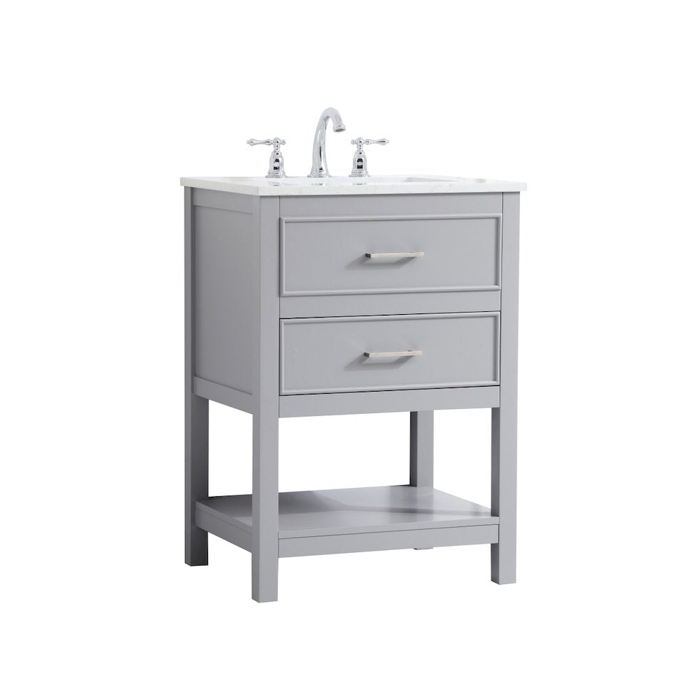 24 inch Single Bathroom Vanity in Grey