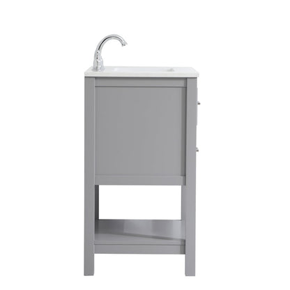 24 inch Single Bathroom Vanity in Grey