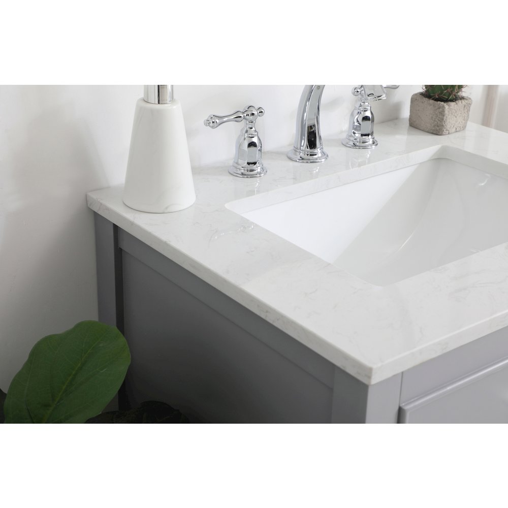 24 inch Single Bathroom Vanity in Grey