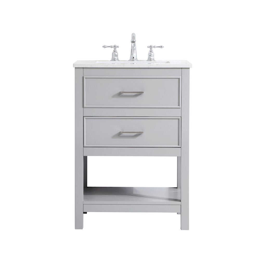 24 inch Single Bathroom Vanity in Grey