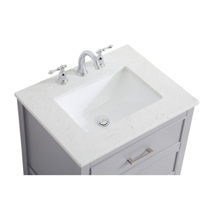 24 inch Single Bathroom Vanity in Grey