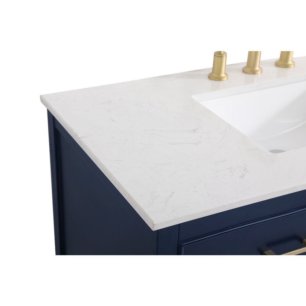 42 inch Single bathroom vanity in blue