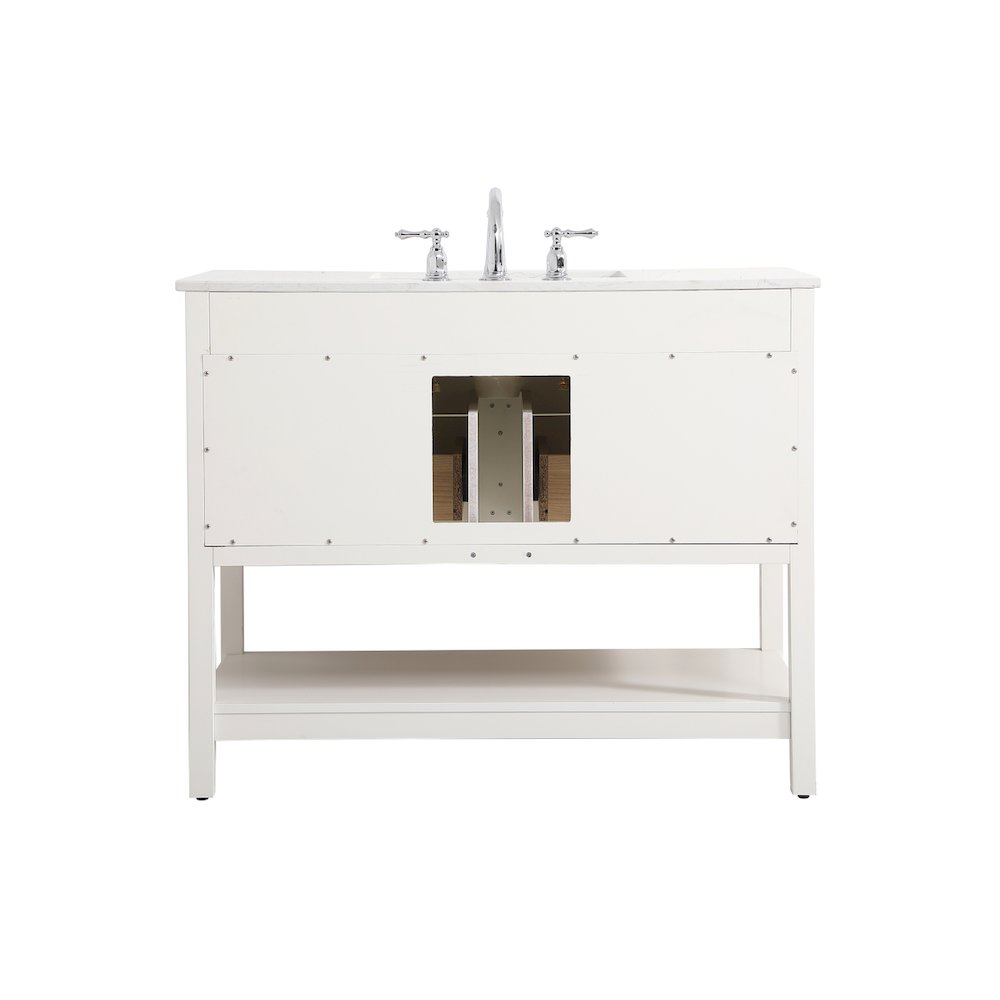 42 inch Single bathroom vanity in white