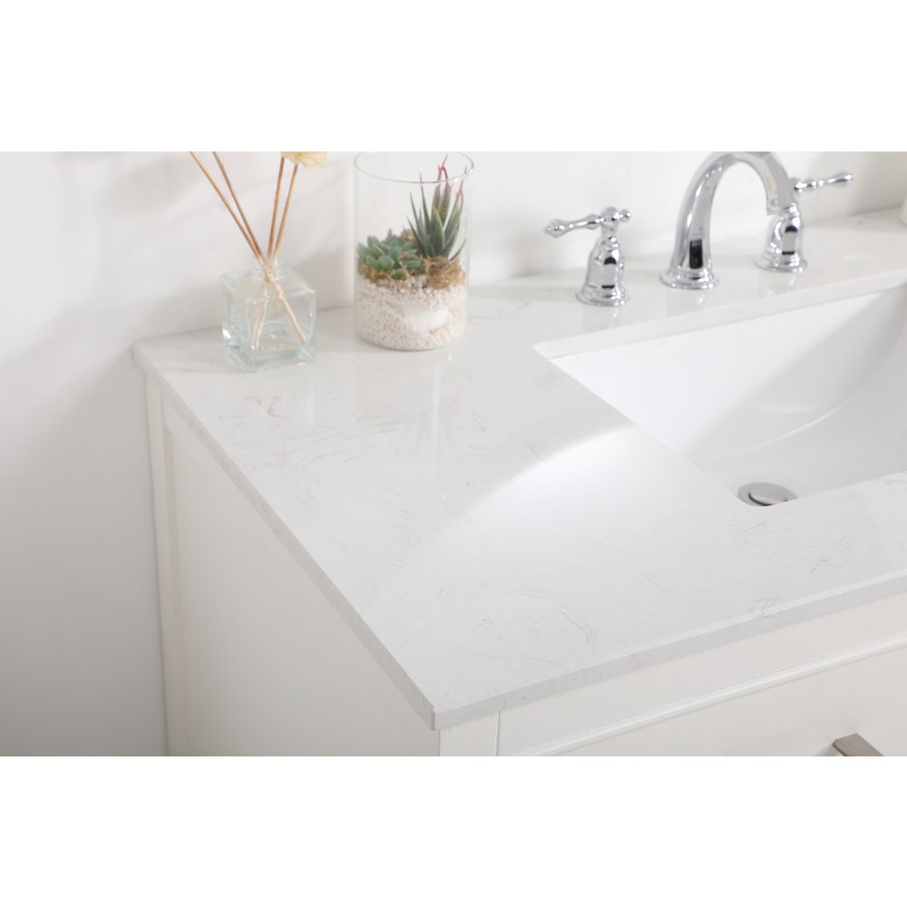 42 inch Single bathroom vanity in white