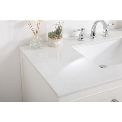 42 inch Single bathroom vanity in white