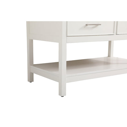 42 inch Single bathroom vanity in white