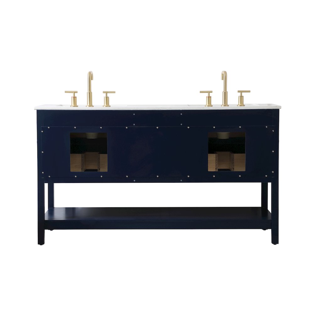 60 inch double bathroom vanity in blue