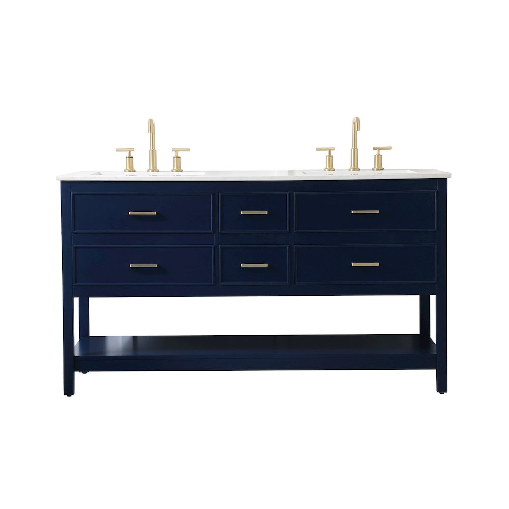 60 inch double bathroom vanity in blue