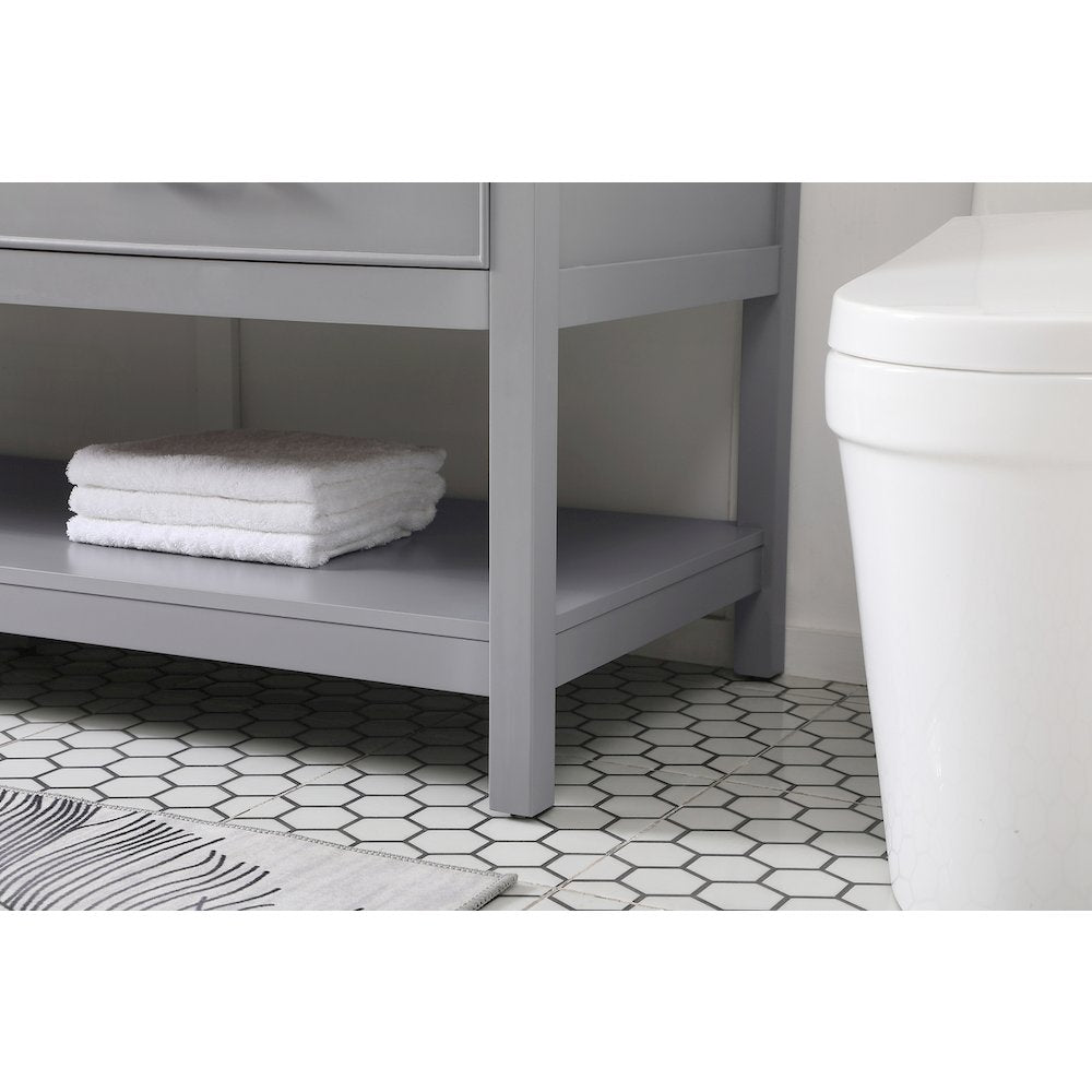 60 inch double bathroom vanity in gray