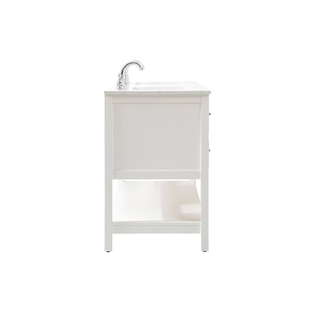 60 inch double bathroom vanity in white