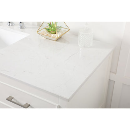 60 inch Single bathroom vanity in white