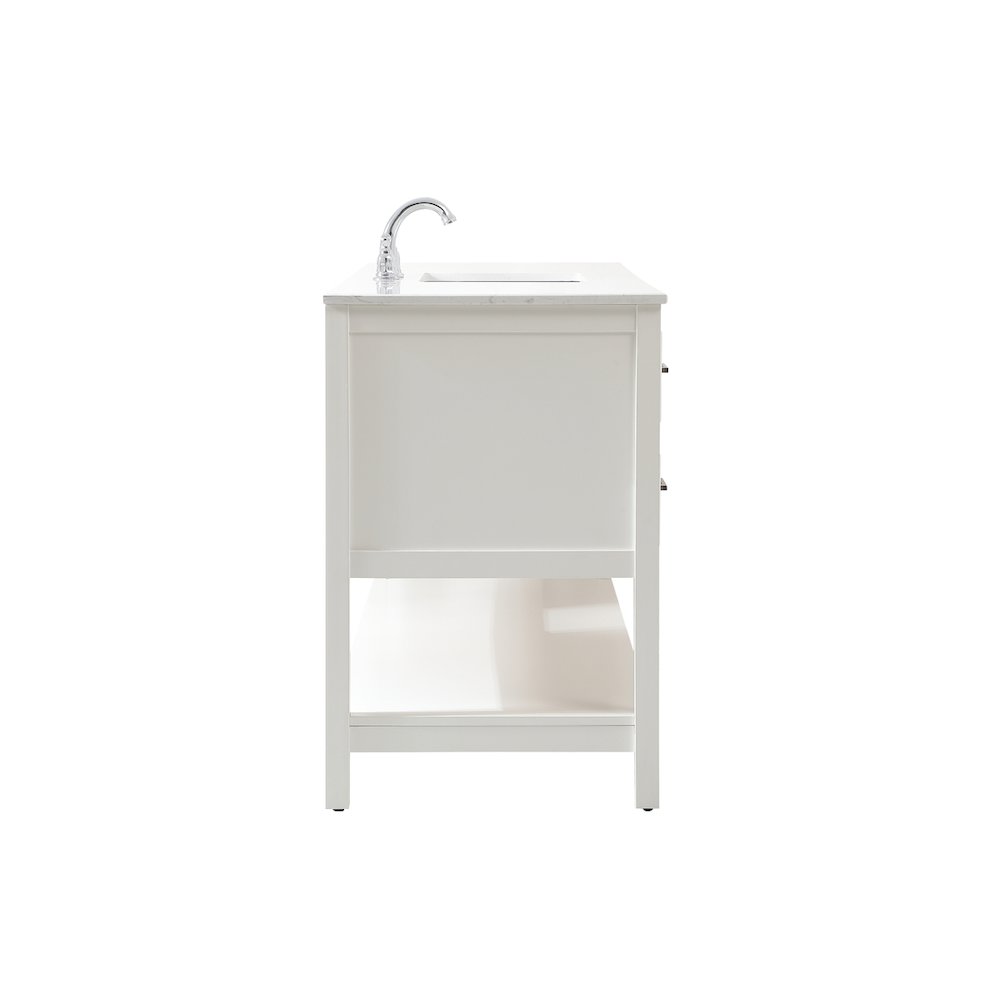 60 inch Single bathroom vanity in white