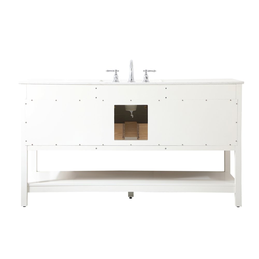 60 inch Single bathroom vanity in white