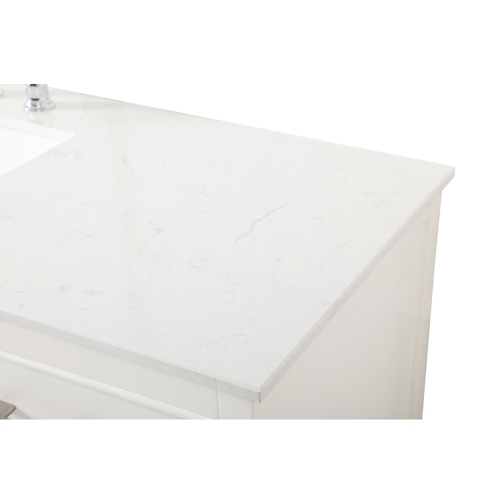 60 inch Single bathroom vanity in white