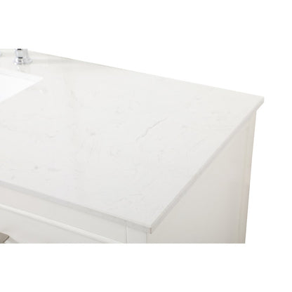 60 inch Single bathroom vanity in white