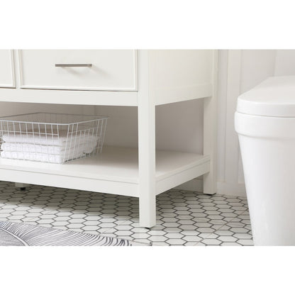 60 inch Single bathroom vanity in white