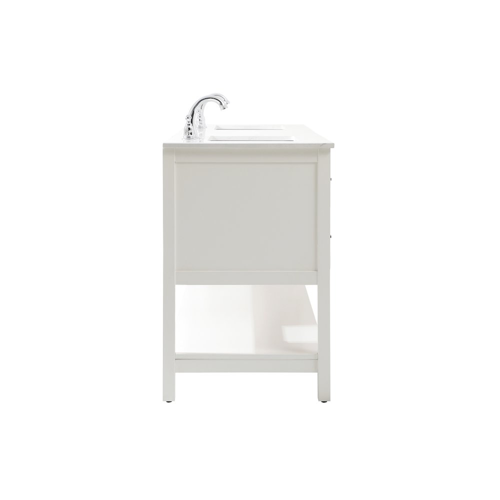 72 inch double bathroom vanity in white