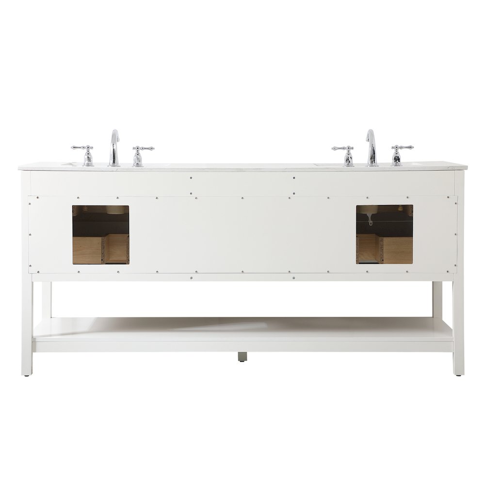 72 inch double bathroom vanity in white