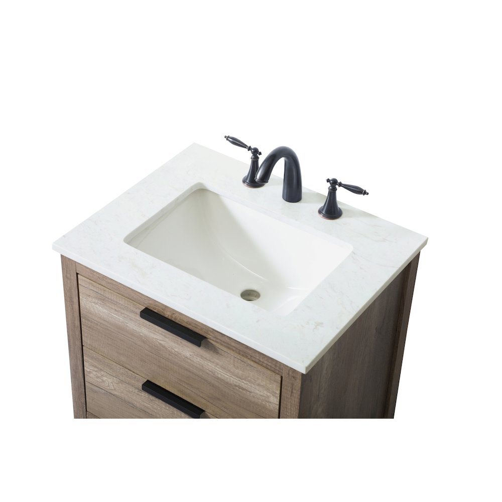 24 Inch SIngle Bathroom Vanity In Natural Oak