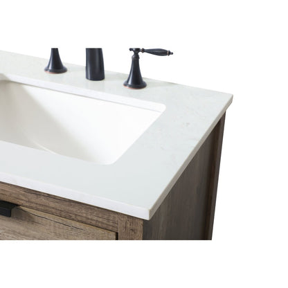 24 Inch SIngle Bathroom Vanity In Natural Oak