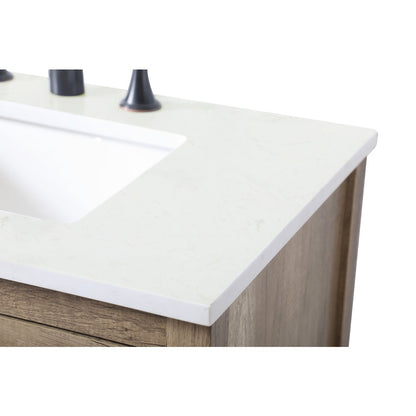 30 Inch SIngle Bathroom Vanity In Natural Oak