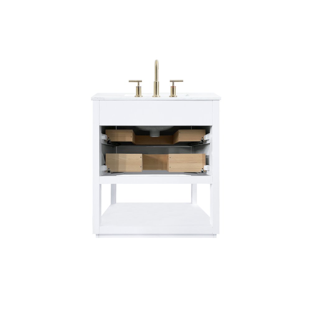 30 inch Single bathroom vanity in white