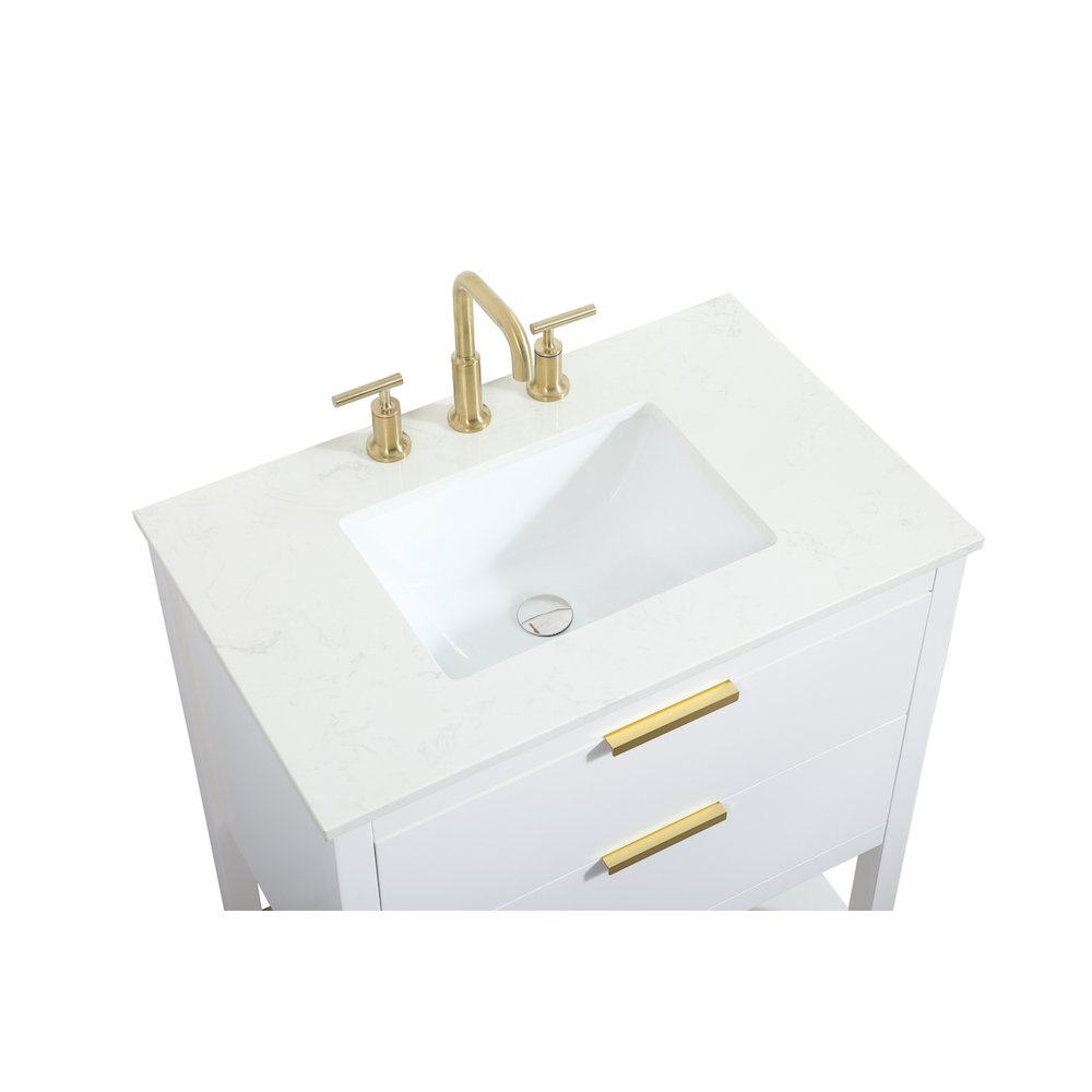 30 inch Single bathroom vanity in white