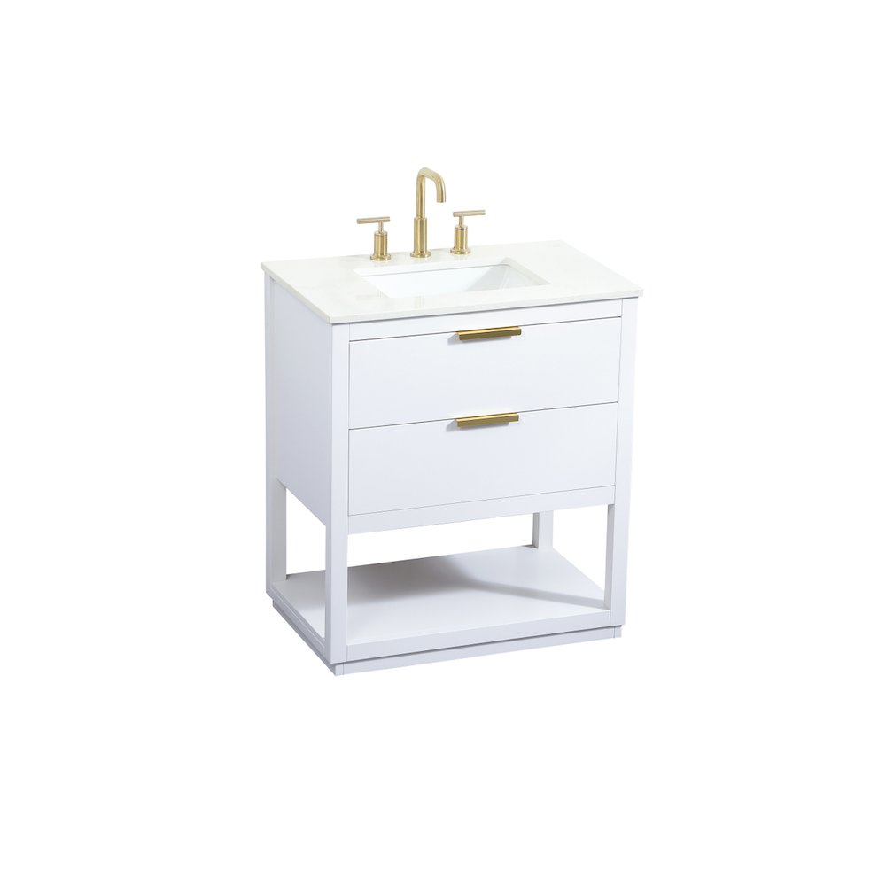 30 inch Single bathroom vanity in white